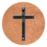 DAROUND 510 BK SH CP Black Single Cross Shimmer Copper Background